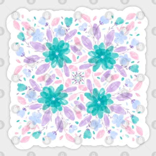 Blue Floral Garden Sticker by Think Beyond Color